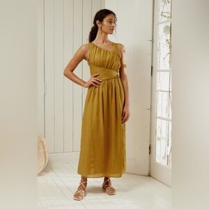 Aere sz 10 Elegant Mustard Yellow Dress NWT